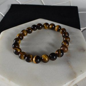 Natural A+ Tigers Eye Bead Bracelet
